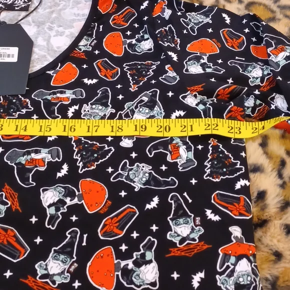 NWT KILLSTAR 2X SLEEPDRESS LONG-SLEEVED SUPER SOFT AND STRETCHY BLACK WITH ORANG - Picture 7 of 8